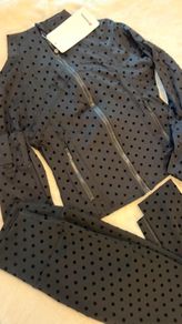 Polka dot gym zip and leggings set size small