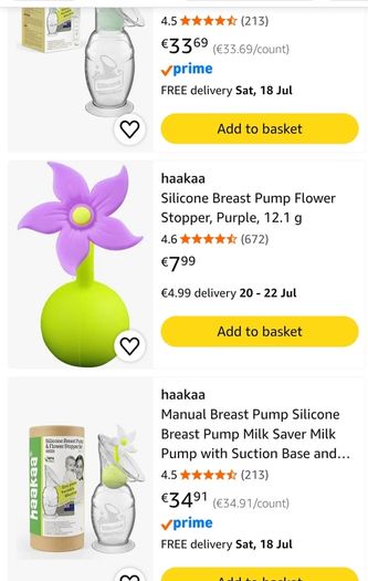 Haakaa breast pump, lid, stopper