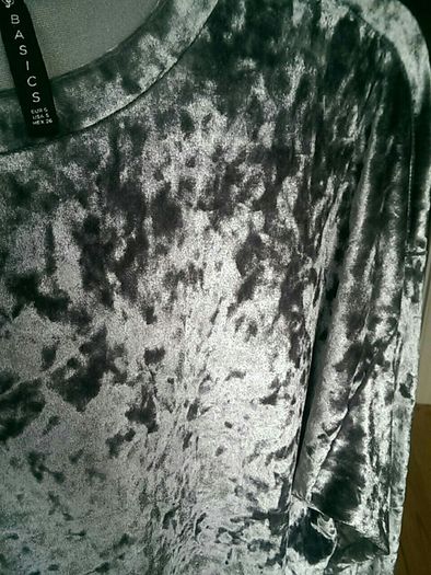 Grey Velvet Top. Size 10