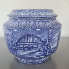 Maling Ware Castle Designs Jar Lidded Pot