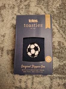 Totes Football Toasties Slipper Socks