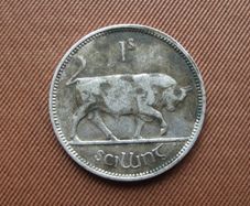 Irish Republic. Silver Shilling (1942)