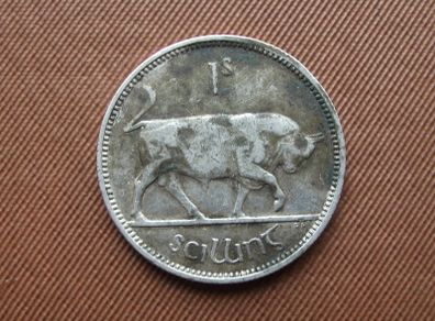 Irish Republic. Silver Shilling (1942)
