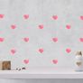 Heart Stickers, Removable Wallpaper, Heart Pattern Decals, Wallpaper decal, Heart Decals, Wall Art, vinyl hearts, Children Wall Decal Image 3