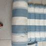 Designer Paul Costello luxury sun lounge cushion in a cornflower blue and pale ivory (off white) stripe BRAND NEW IN PERFECT CONDITION Image 5