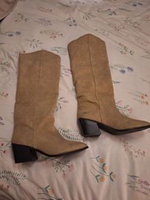Stone Knee Length Boots