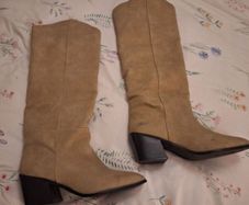 Stone Knee Length Boots