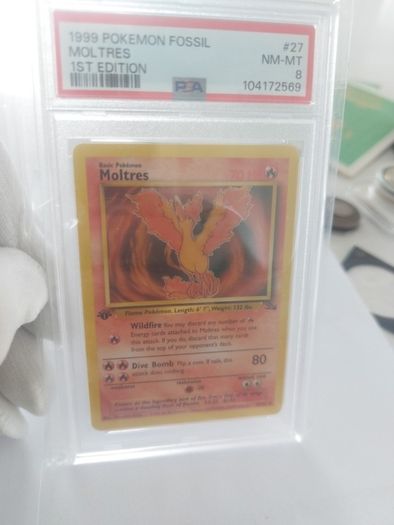 1999 Pokemon Fossil PSA 8 Moltres Non-Holo