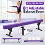 Adjustable Gymnastics Balance Beam for Kids 8ft Purple Image 2