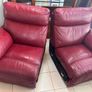 Red Leather 2 seater recliner Image 4