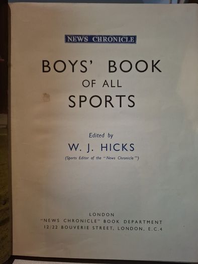 Vintage Boys Sports Book