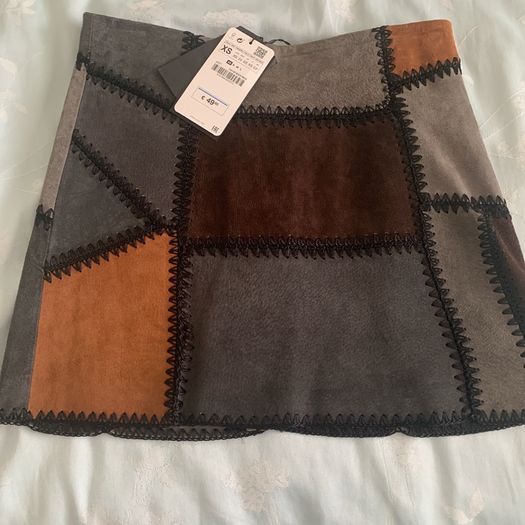 zara suede skirt