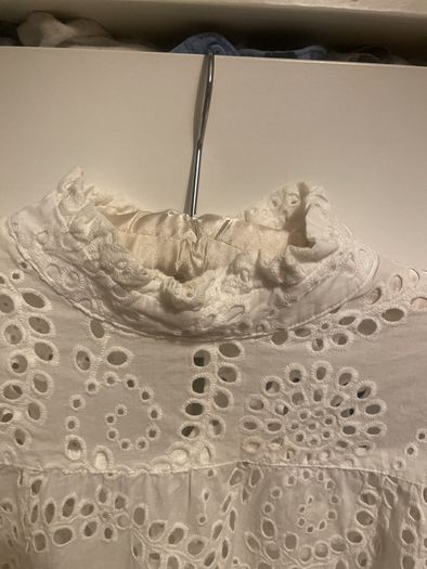 Iris & Ink pure cotton guipure lace blouse