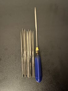 Set of small triangle files 12x + handle