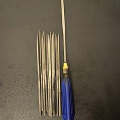 Set of small triangle files 12x + handle