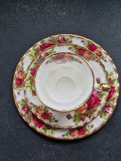 Royal Albert "Old Country Roses" Coffee Cup Trio