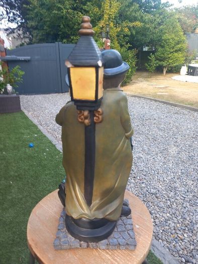 Heavy Laurel and Hardy wine bottle holder,  D18