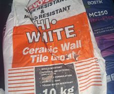 Tile adhesive, self levelling compound and grout.