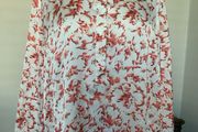 Gallery ivory/ burgundy blouse. Size 14