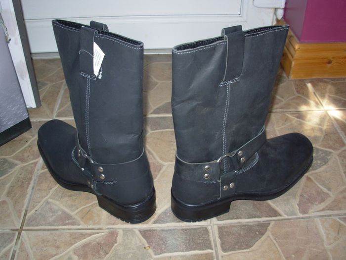 Livergy cowboy biker Western boots genuine leather size 44