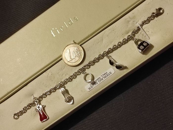 Sterling silver charms bracelet