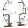 Plant Stand Indoor with Grow Lights, 6 Tiered Tall Plant Shelf, Metal Plant Stand for Indoor Plants Multiple, Half-Moon Plant Rack Display Shelf, 2 Pcs Plant Holder for Living Room, Patio Image 6