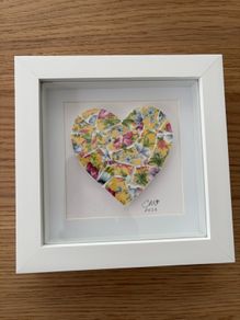 Handmade Framed Mosaic Heart