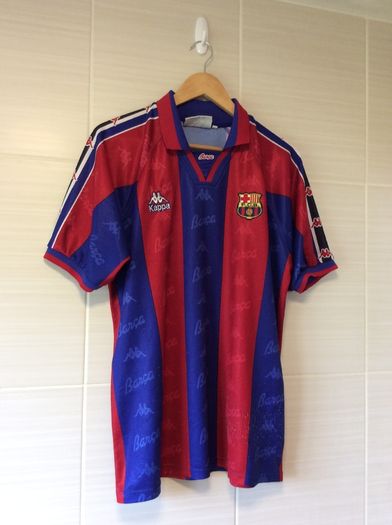 FC Barcelona Jersey. Official Kappa Mens Home Jersey. Season 1995-1997. Original From The Time. Not A Modern Day Remake.