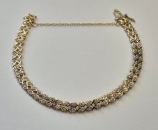 9ct gold diamond bracelet.
