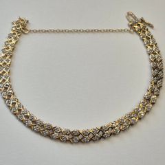 9ct gold diamond bracelet.