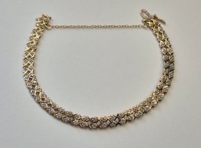 9ct gold diamond bracelet.