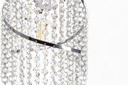 Crystal Spiral Droplet Light Shade | Pendant Light Shade | Lamp Shade | Ceiling Light Shade Chandeliers Ceiling Light | Chrome Finish lampshade Light for Living Room | Bedroom | Kitchen (FREE POSTAGE)