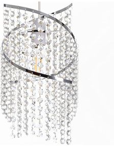 Crystal Spiral Droplet Light Shade | Pendant Light Shade | Lamp Shade | Ceiling Light Shade Chandeliers Ceiling Light | Chrome Finish lampshade Light for Living Room | Bedroom | Kitchen (FREE POSTAGE)
