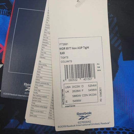 Reebok WOR Sports Leggings - Size 3XL