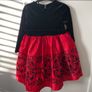 Black and red stunning baby girls dress size 18-24m 92 cm. Image 2