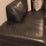 Black leather corner sofa Image 2
