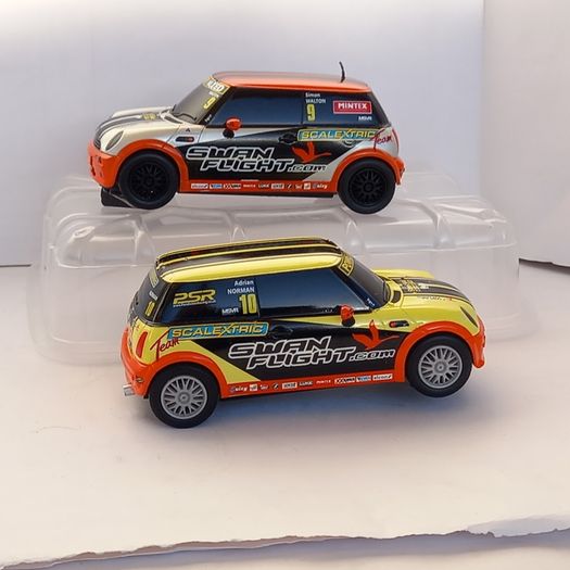 Scalextric Mini Challenge Set with extension.  Mini Cooper Edition