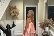 tiered maxi wedding guest dress