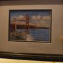 Framed Vintage Golden Gate Bridge Lithograph Print. Image 3