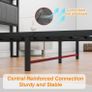King Size Bed Frame with Storage and Headboard Shelf Image 3