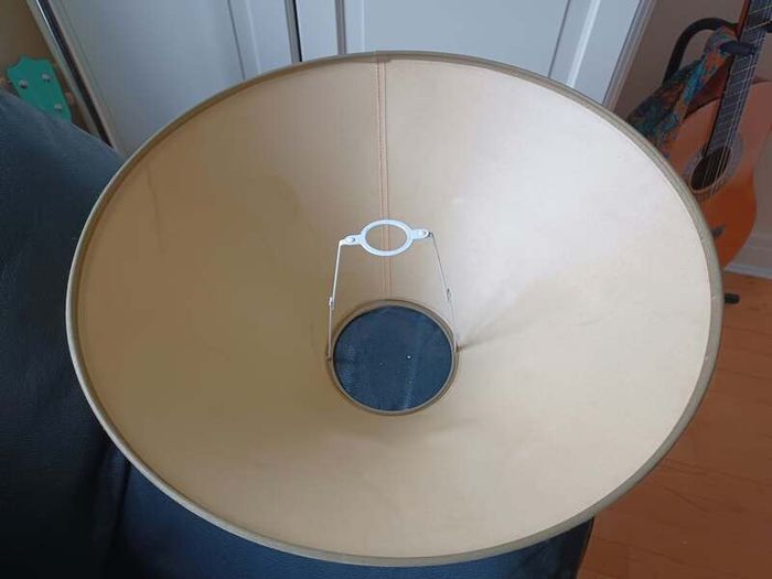 Large tapered lampshade with marble effect