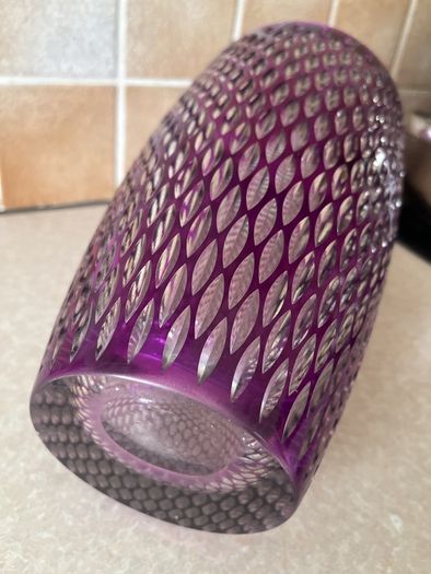 Large Purple Galway Amethyst Crystal Vase