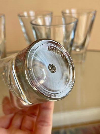 7 Mid Century "Italian Brunch" Crystal Glasses, 100ml, Short Cocktail