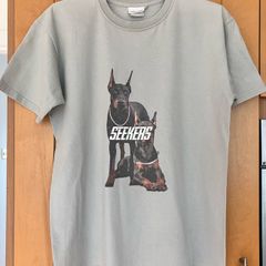 Ladies Grey Doberman T Shirt by Seekers