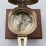 Vintage Stanley London Brunton  Brass Nautical Compass with Wooden Box Image 2