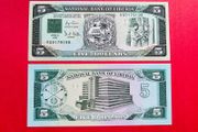 Liberia   5  Dollars  1991  Pick  20  . ( Uncirculated )