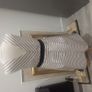 Beautiful Flattering Dress by Irish Designer Fee G, Soft Pink and Black Stripped Dress - Size 16 Image 7
