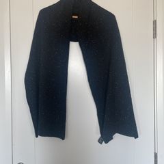 Cos Black Flecked Cashmere Wrap/ Scarf