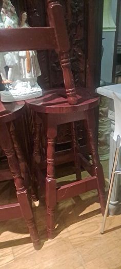 3 X Vintage Bar Stools Read