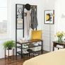 New XXL Metal Hall Tree Coat Rack with Shoe Bench + Grid Wall - FREE P&P Image 8